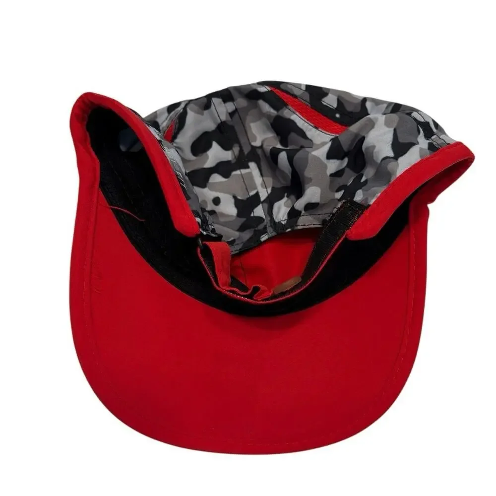 Nike Dri-Fit Hat Boys Gray Black Red Camo Running Swoosh Lightweight Kids Cap - Picture 12 of 13